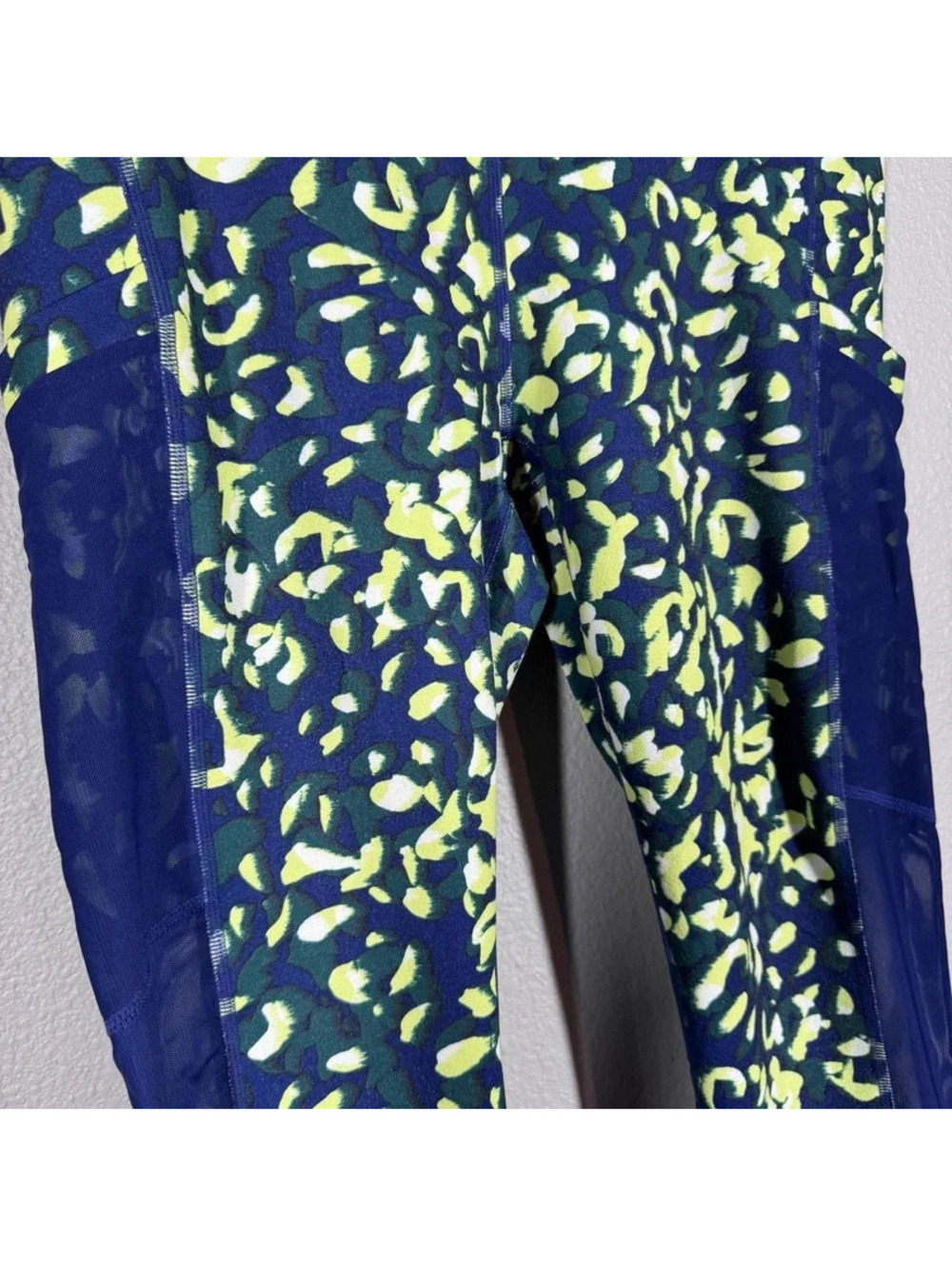 Navy and Lime Green Leggings